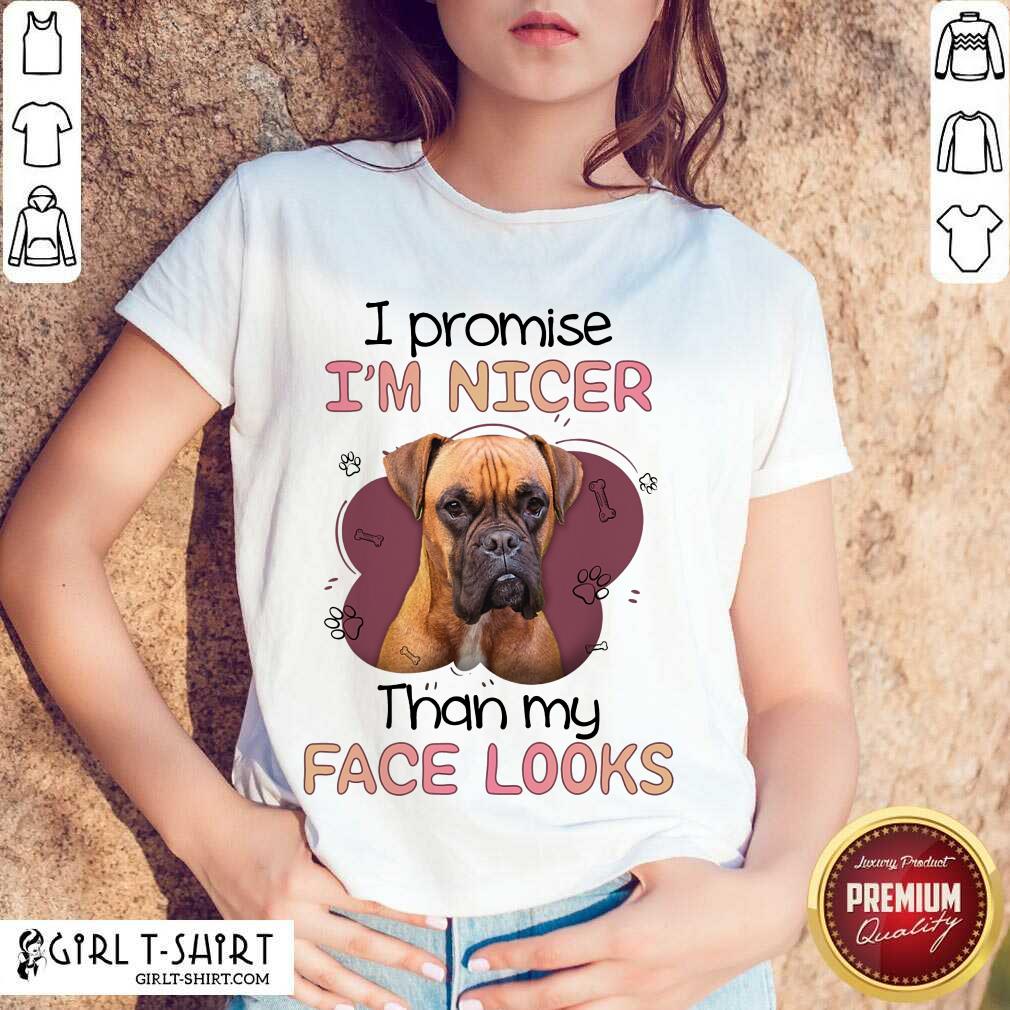 I'm Nicer Than My Face Looks Pug Dog Shirt