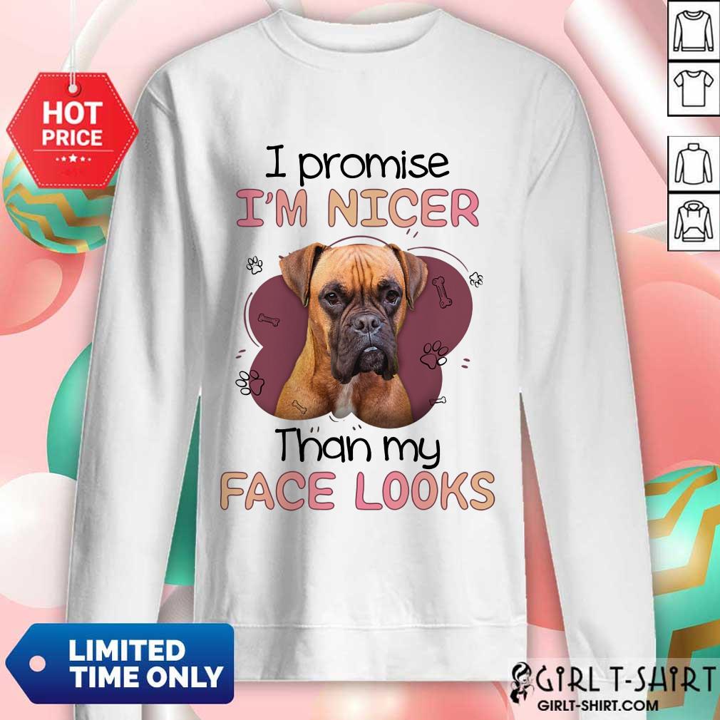 I'm Nicer Than My Face Looks Pug Dog Shirt - Image 4