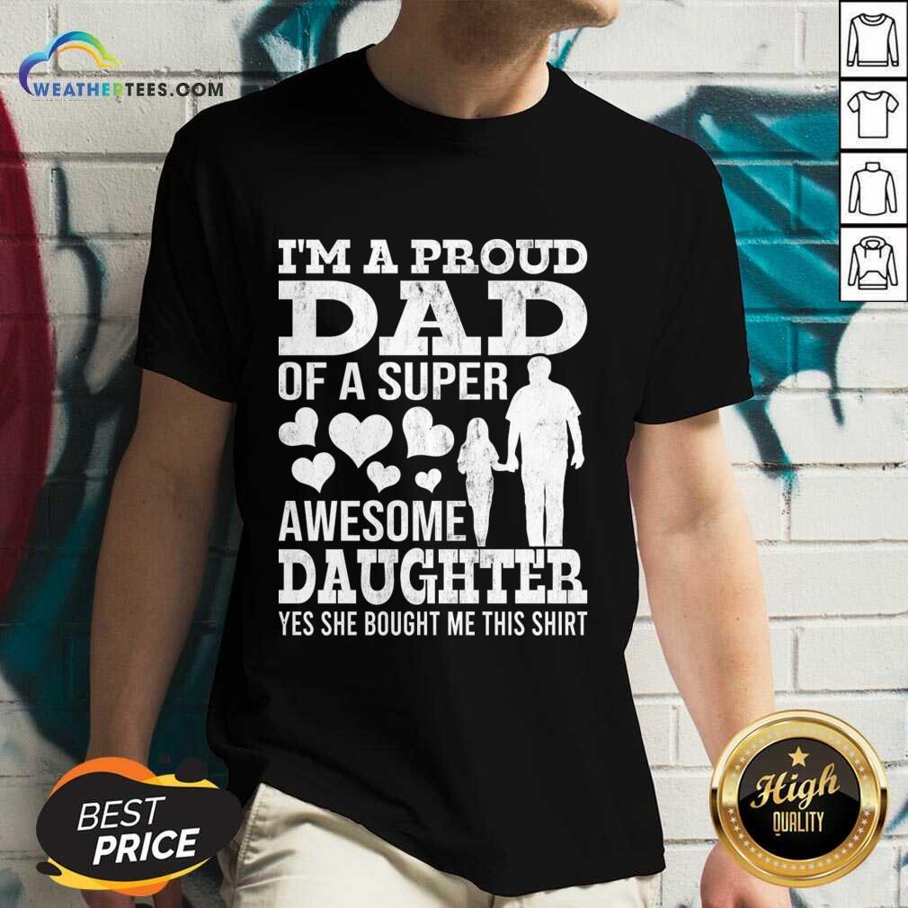 I'm Proud Dad Of A Super Awesome Daughter Shirt - Image 4