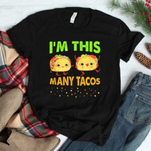 Im This Many Tacos Second Birthday Twosday Cinco De Mayo Shirt
