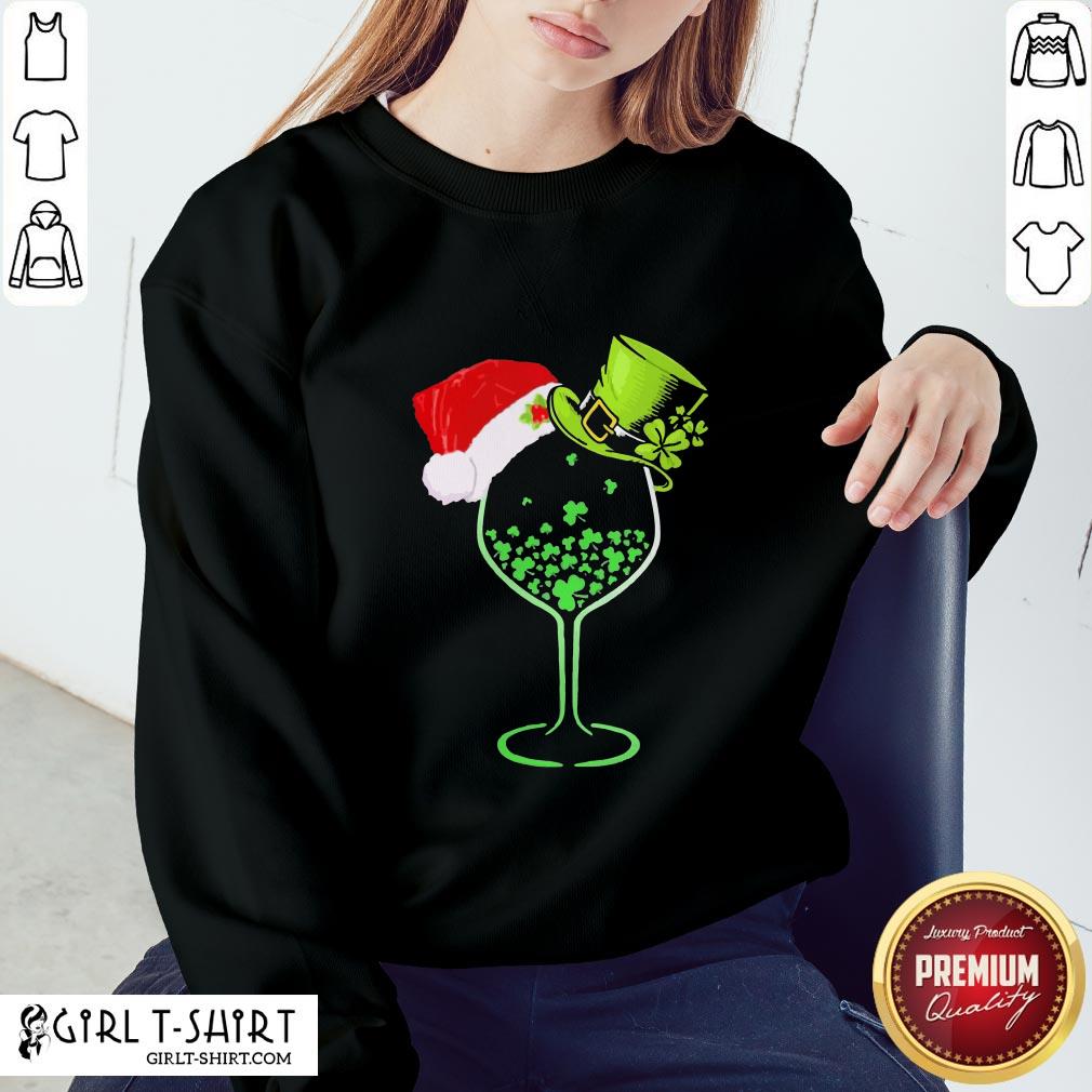 Imma Green Wine Santa Christmas Shirt - Image 4
