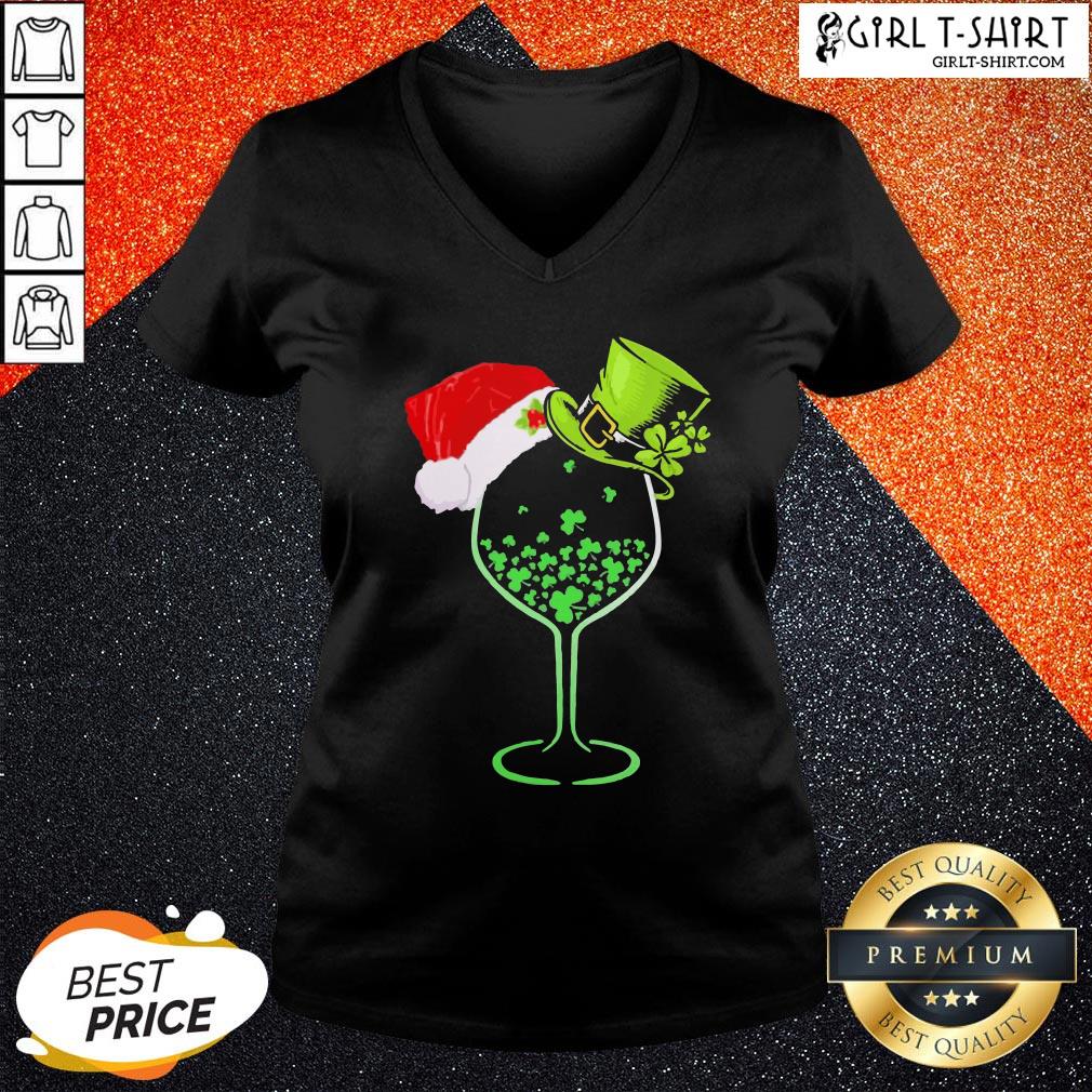 Imma Green Wine Santa Christmas Shirt - Image 2