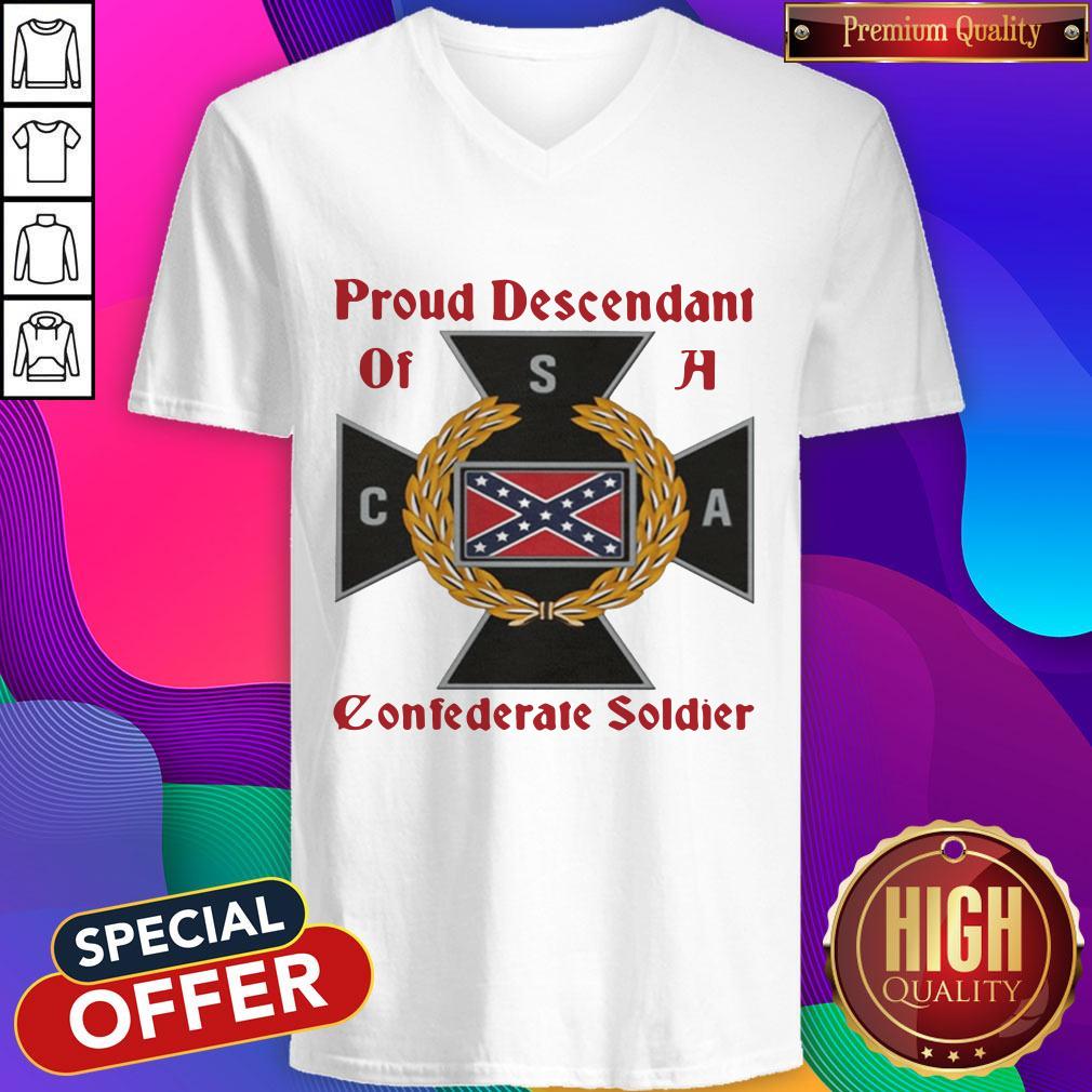 Important Proud Descendant Of A Confederate Soldier Shirt - Image 2