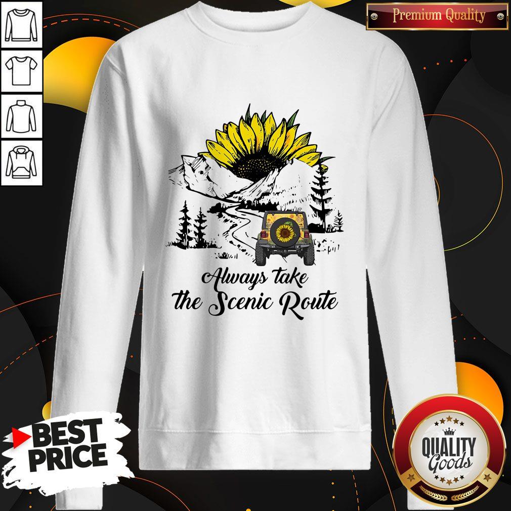 Important Sunflower Always Take The Scenic Route Shirt - Image 3