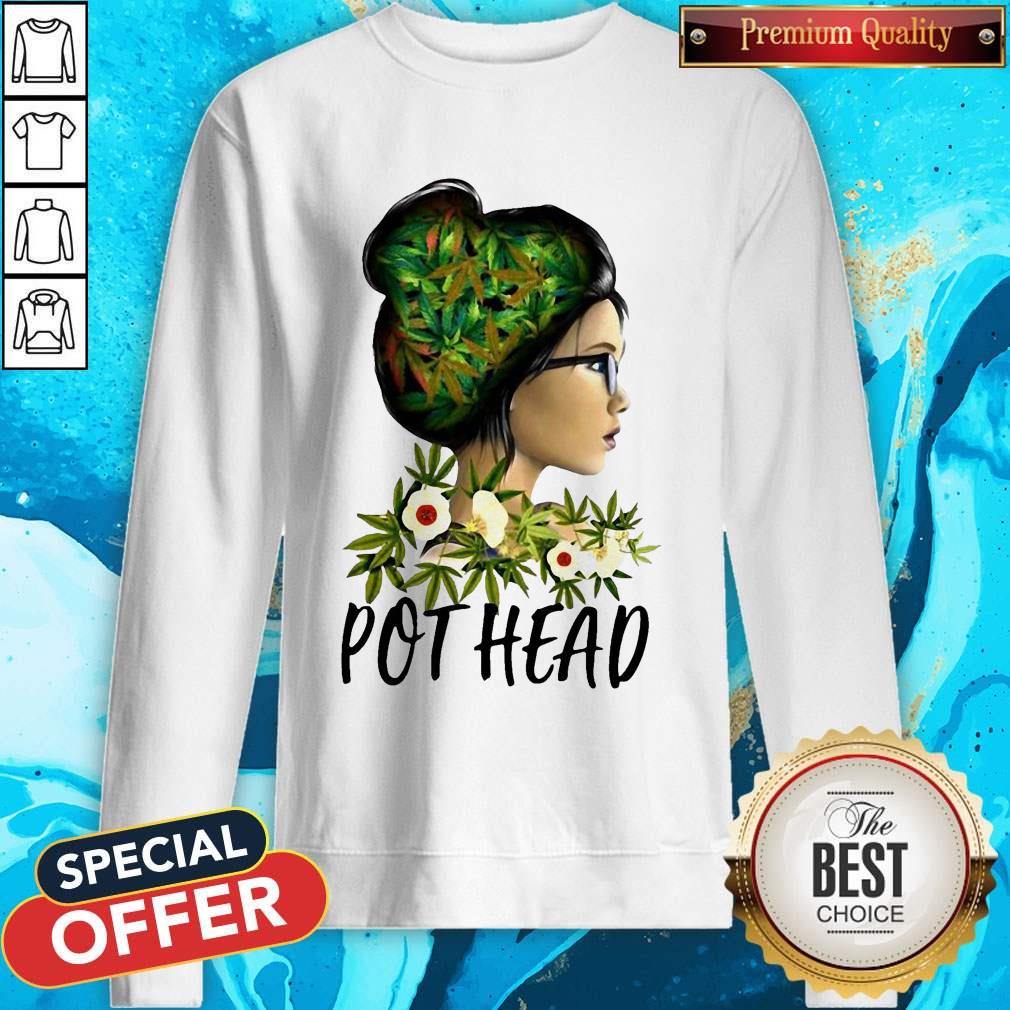 Important Weed Girl Pot Head Marijuana Cannabis Shirt - Image 4