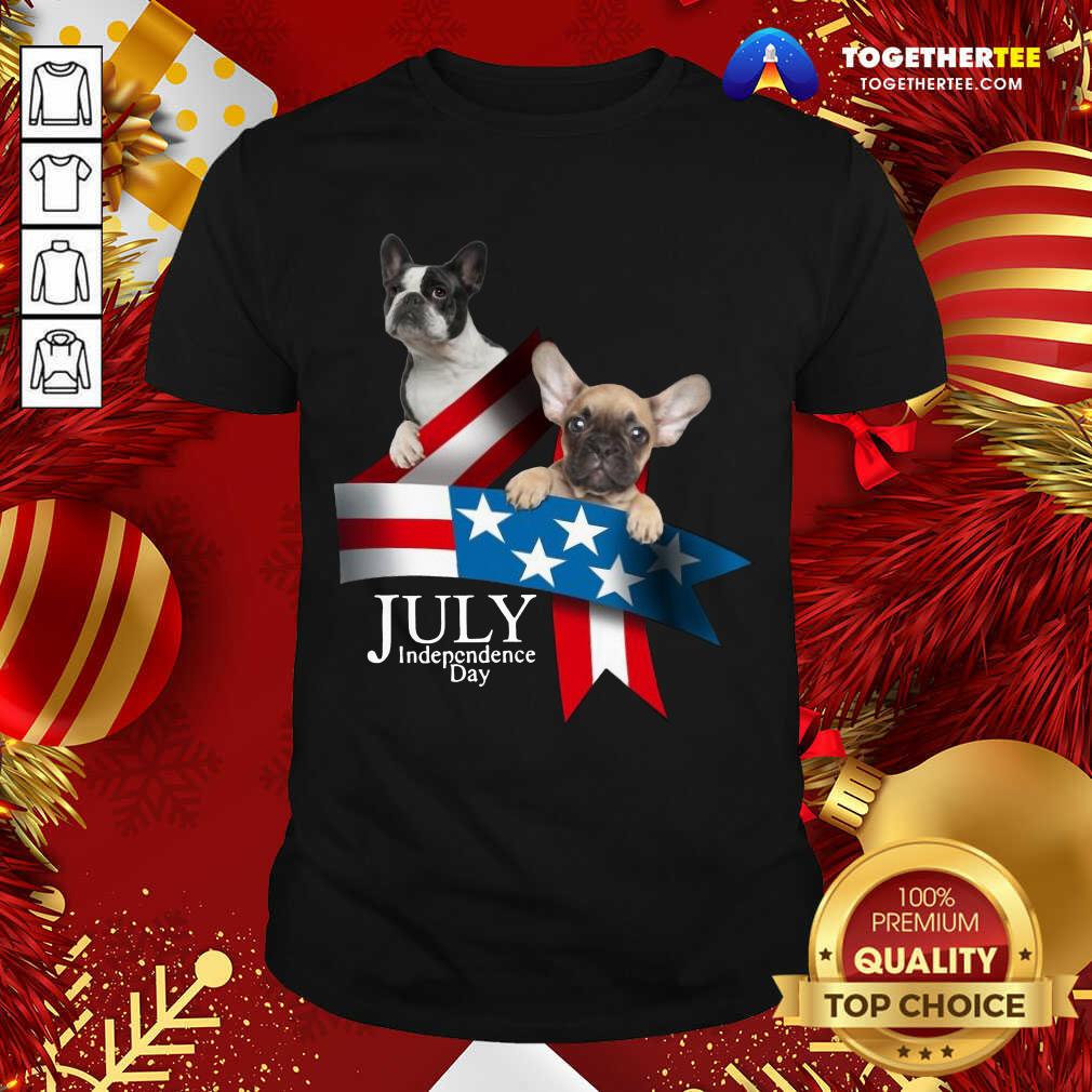 Cute French Bulldog 4 Of July Independence Day American Flag Shirt