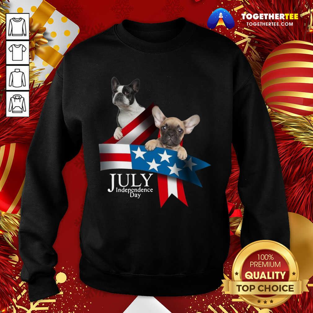 Cute French Bulldog 4 Of July Independence Day American Flag Shirt - Image 4