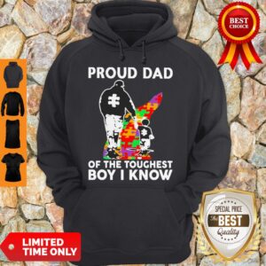 Alternative view of Hot Proud Dad Of The Toughest Boy I Know Autism Awareness Shirt