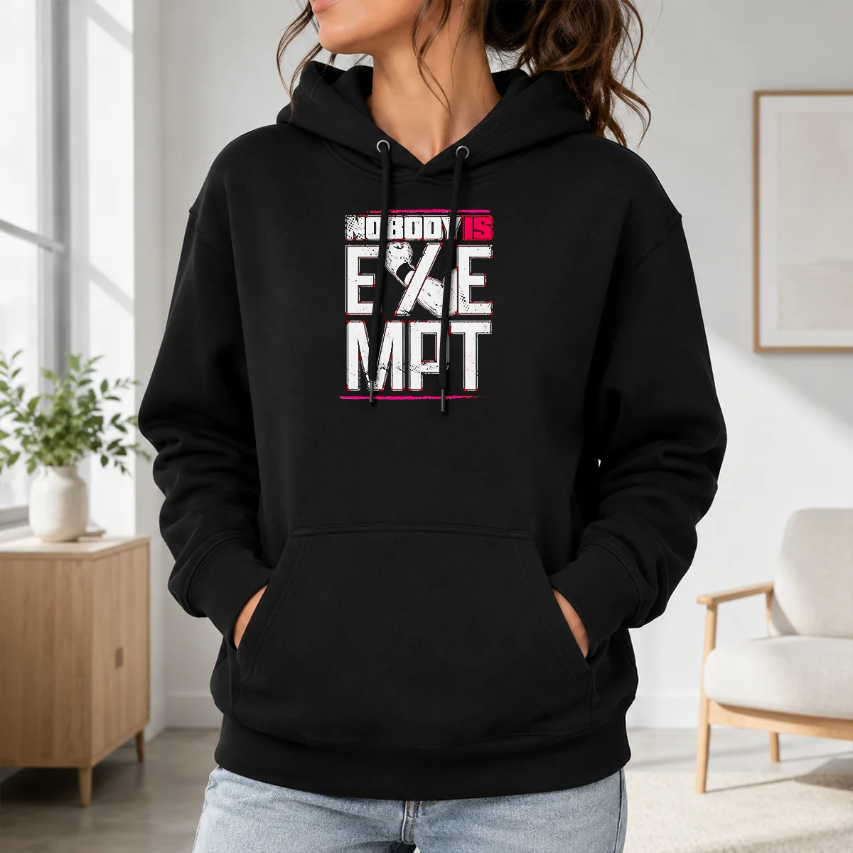 Hot Nobody Is Exempt Wrestler Fist Arm Powerlifting Motivation Bodybuilding Shirt - Image 7