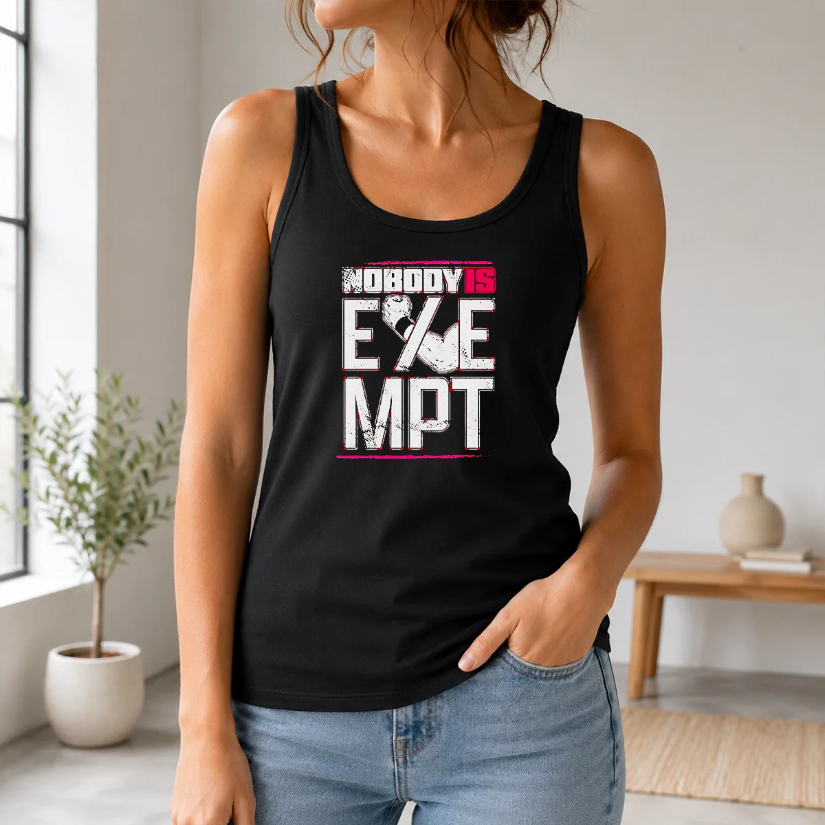 Hot Nobody Is Exempt Wrestler Fist Arm Powerlifting Motivation Bodybuilding Shirt - Image 3