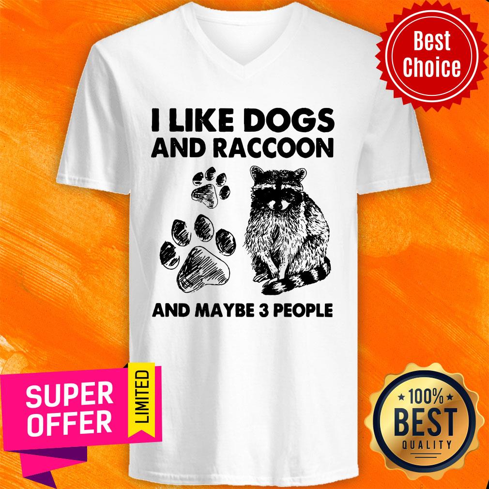 I Like Dogs And Raccoon And Maybe 3 People Shirt - Image 2