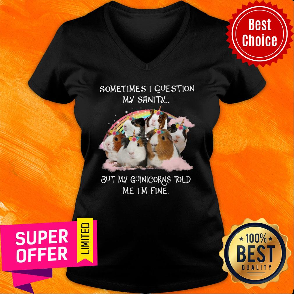 My GuiniCorns Tell Me That My Sanity is Fine Shirt - Image 2
