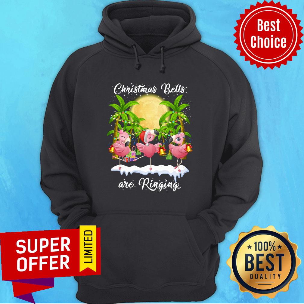 Flamingo Christmas Bells Are Ringing Shirt - Image 5