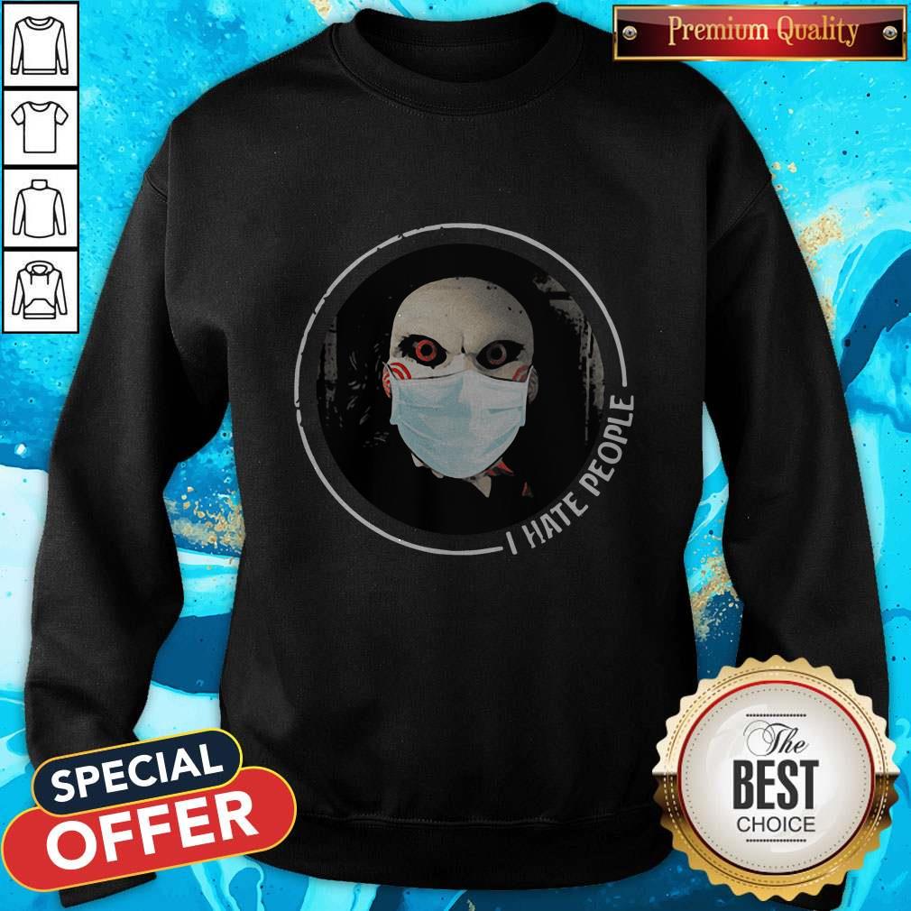 Beautiful Jigsaw Face Mask I Hate People Shirt - Image 4