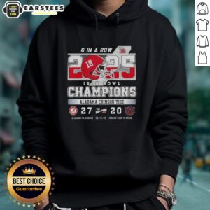 Alternative view of Awesome Alabama Vs Auburn 6 In A Row Iron Bowl Champions Jordan-Hare Stadium T-Shirt