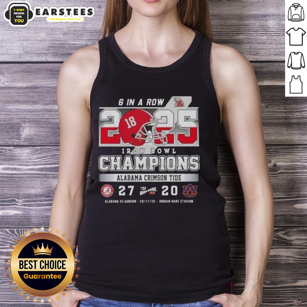Awesome Alabama Vs Auburn 6 In A Row Iron Bowl Champions Jordan-Hare Stadium T-Shirt - Image 4