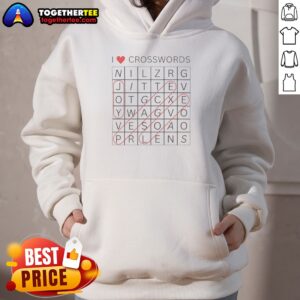 Alternative view of Hot I Love Crosswords Joy Peace Love Shirt