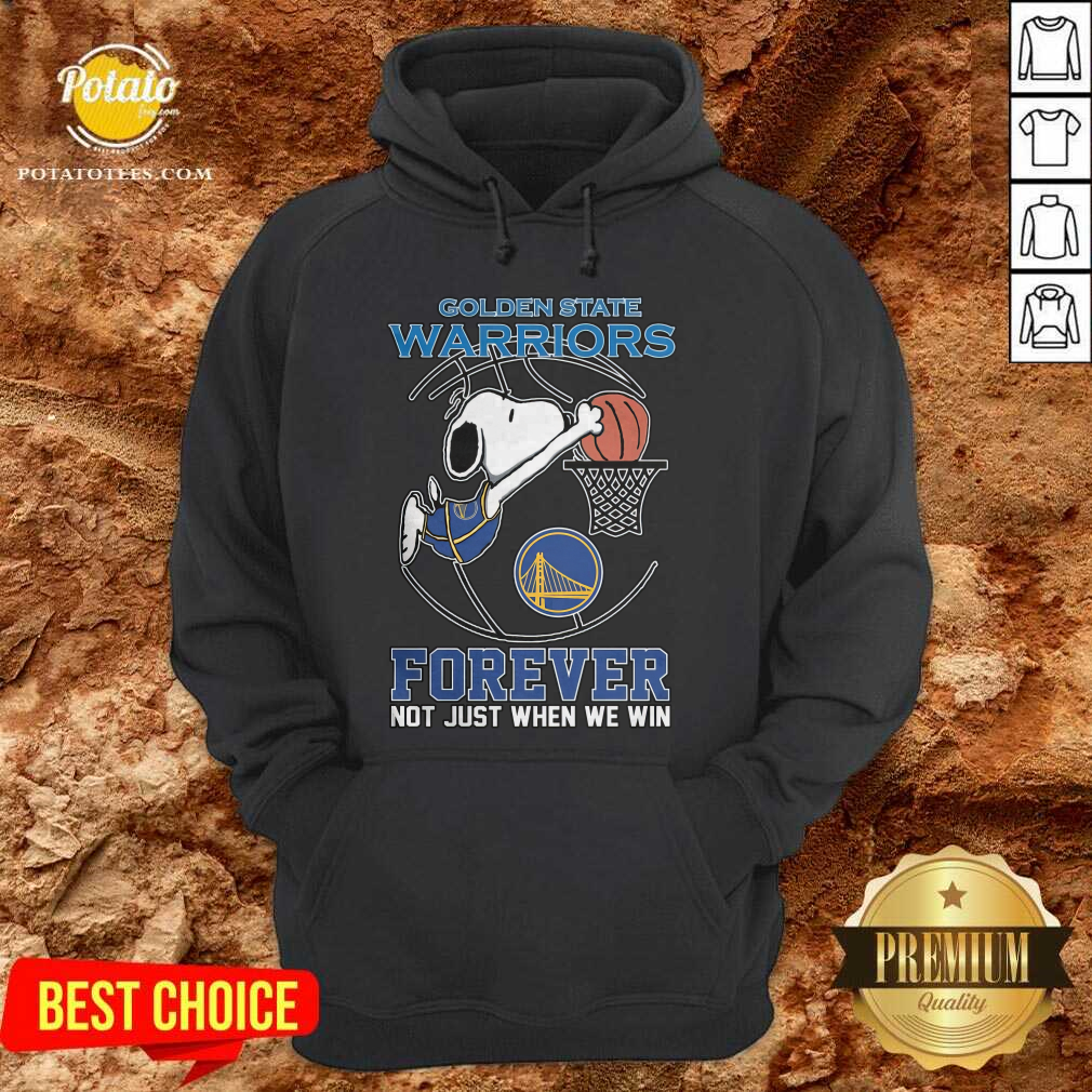 Golden State Warriors Snoopy Basketball Fan Forever Not Just When We Win Love T-Shirt - Image 2