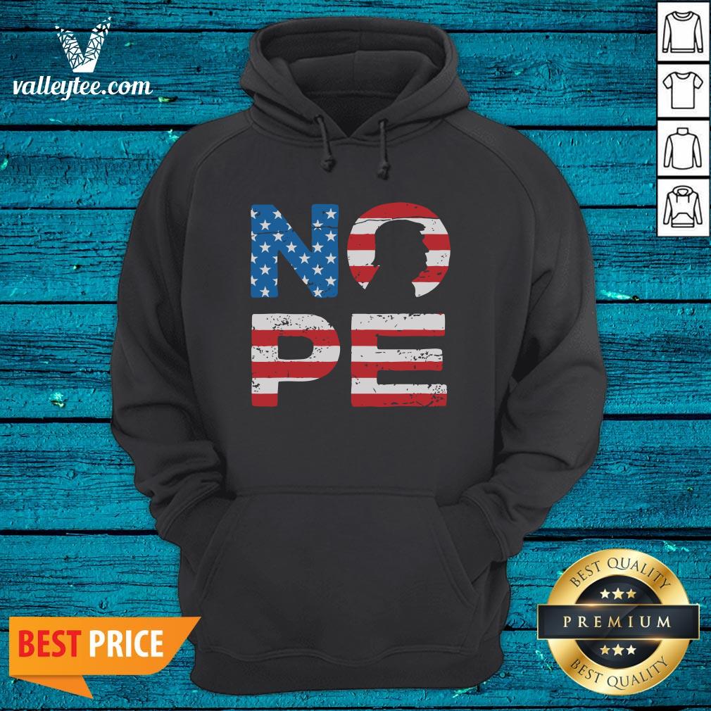 Top Donald Trump Nope No To Trump Funny Election 2020 American Flag Shirt - Image 4