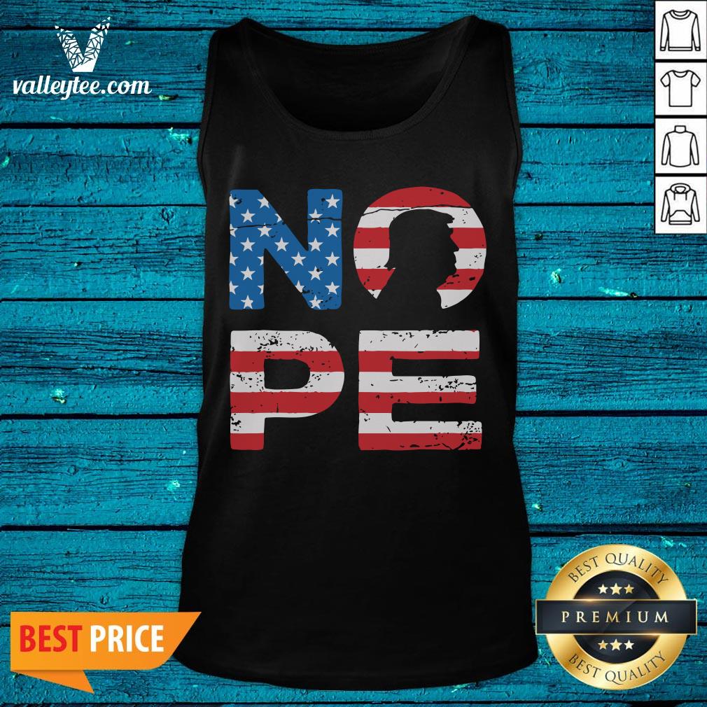 Top Donald Trump Nope No To Trump Funny Election 2020 American Flag Shirt - Image 5