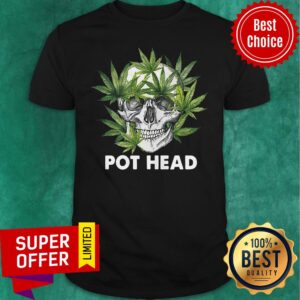 Official Cannabis Skull Weed Pot Head Shirt