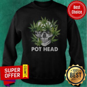 Alternative view of Official Cannabis Skull Weed Pot Head Shirt