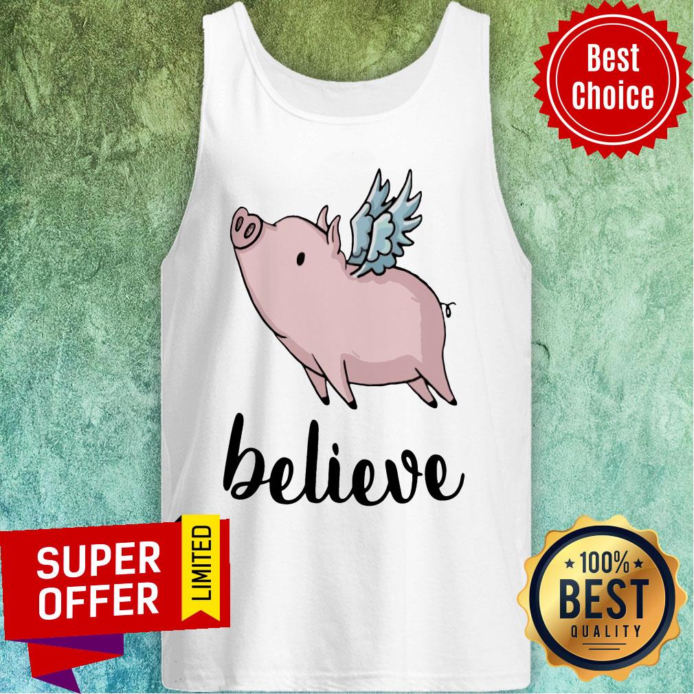 Believe Flying Pig With Wings Shirt - Image 3