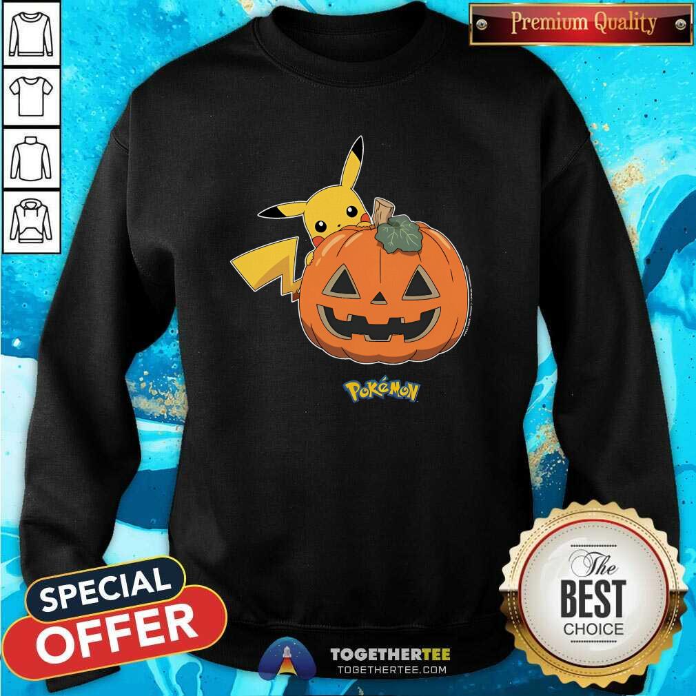 Premium Pokemon Pikachu Halloween Jack O' Lantern Pumpkin T-Shirt - Image 4