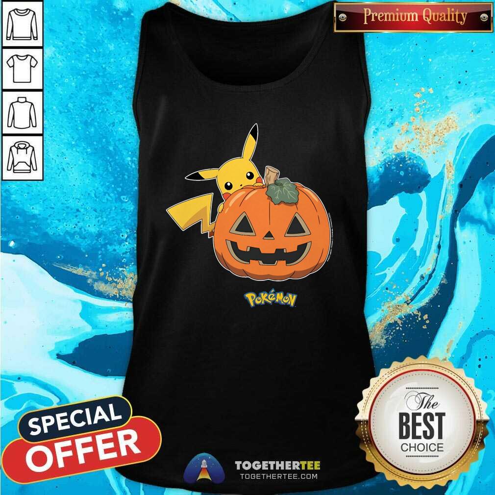 Premium Pokemon Pikachu Halloween Jack O' Lantern Pumpkin T-Shirt - Image 3