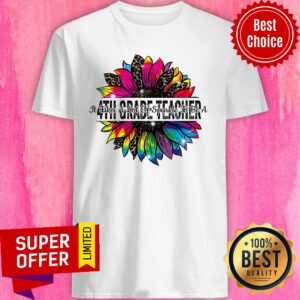 Sunflower Leopard It Take A Lot Of Sparkle To Be A 4th Grade Teacher Shirt