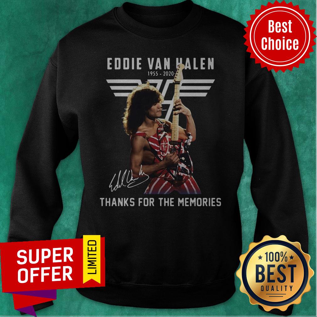Eddie Van Halen 1955-2020 Thanks For The Memories Signature Tee Shirt - Image 5