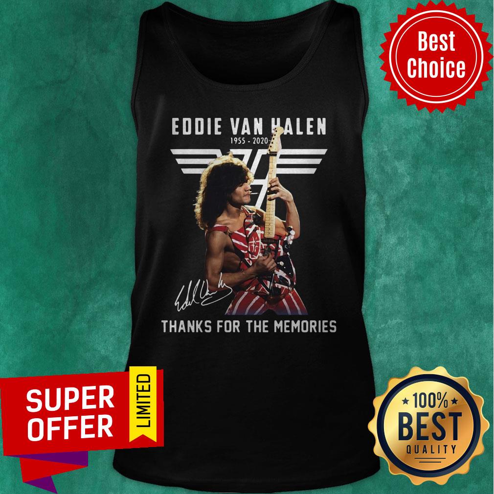 Eddie Van Halen 1955-2020 Thanks For The Memories Signature Tee Shirt - Image 4