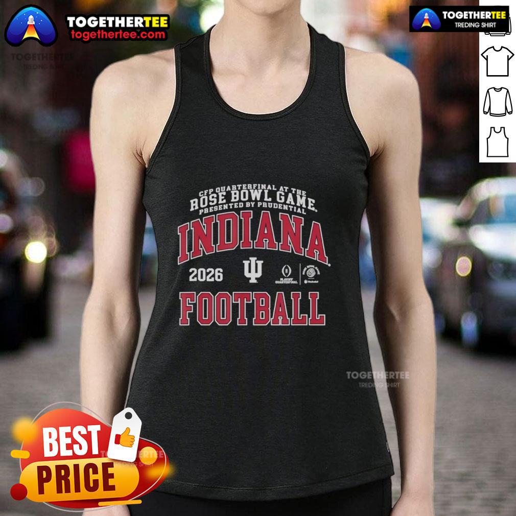 Happy Indiana Hoosiers CFP Quarterfinal At The Rose Bowl Game 2026 Presented By Prudential T-Shirt - Image 4
