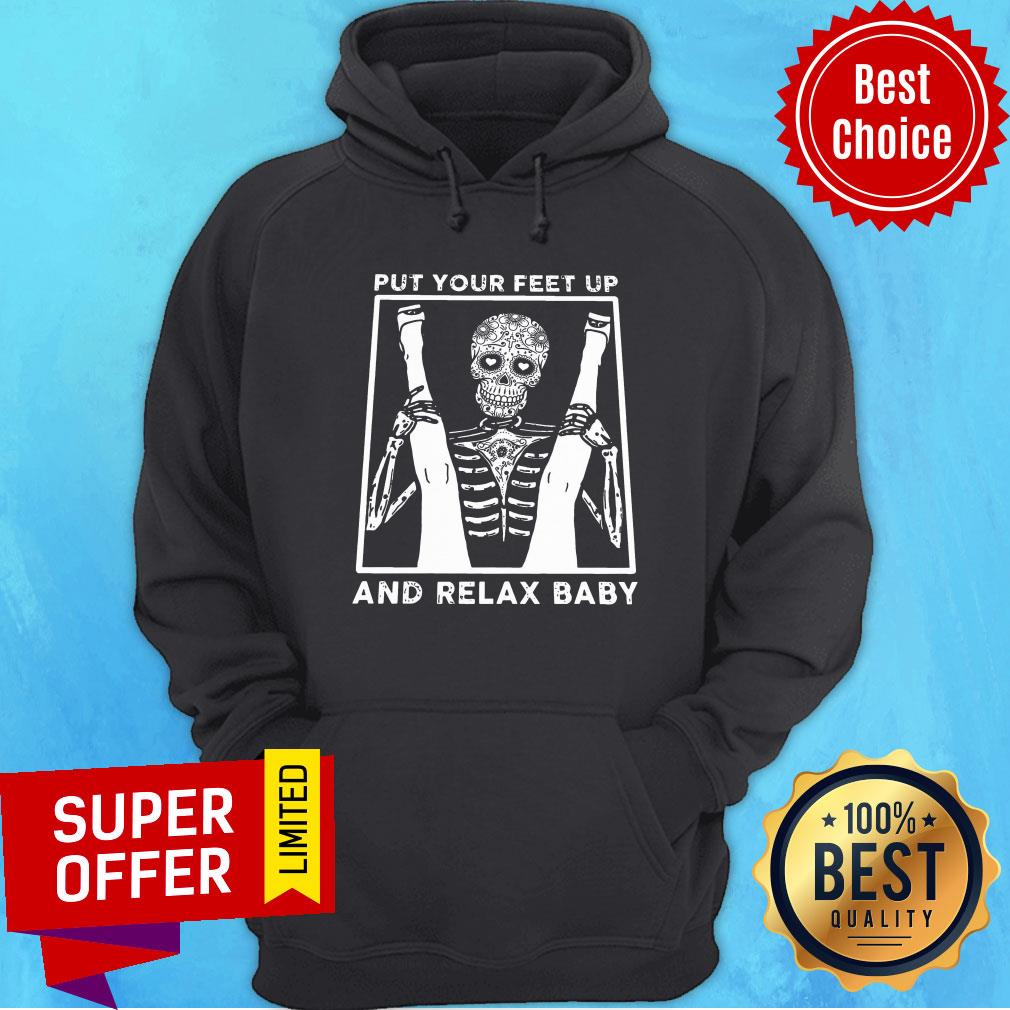 Skeleton Put Your Feet Up And Relax Baby Shirt - Image 5
