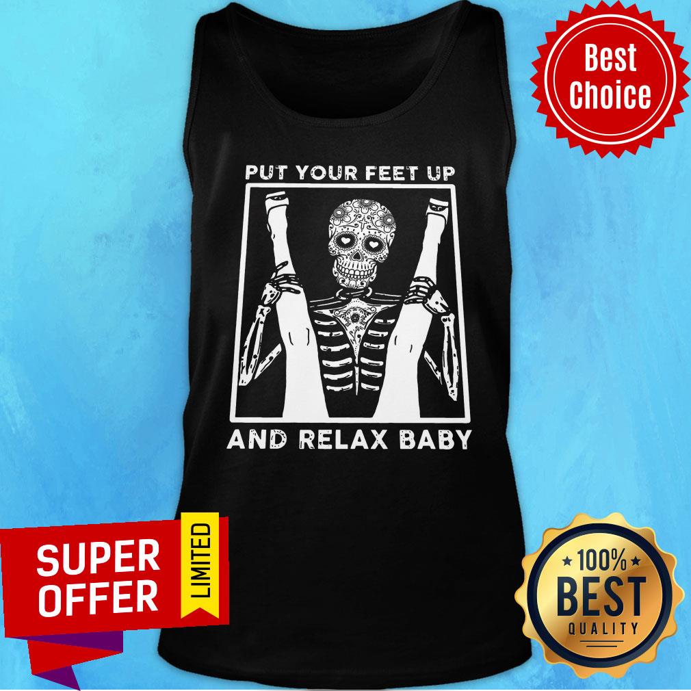 Skeleton Put Your Feet Up And Relax Baby Shirt - Image 3