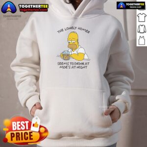 Alternative view of Nice The Lonely Homer Seems To Drink At Moe's At Night T-Shirt