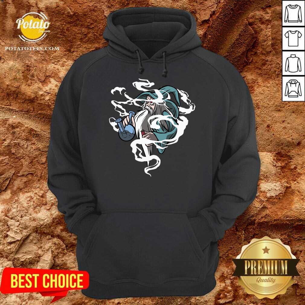Top Cartoon Wizard Smoking Bong Shirt - Image 5