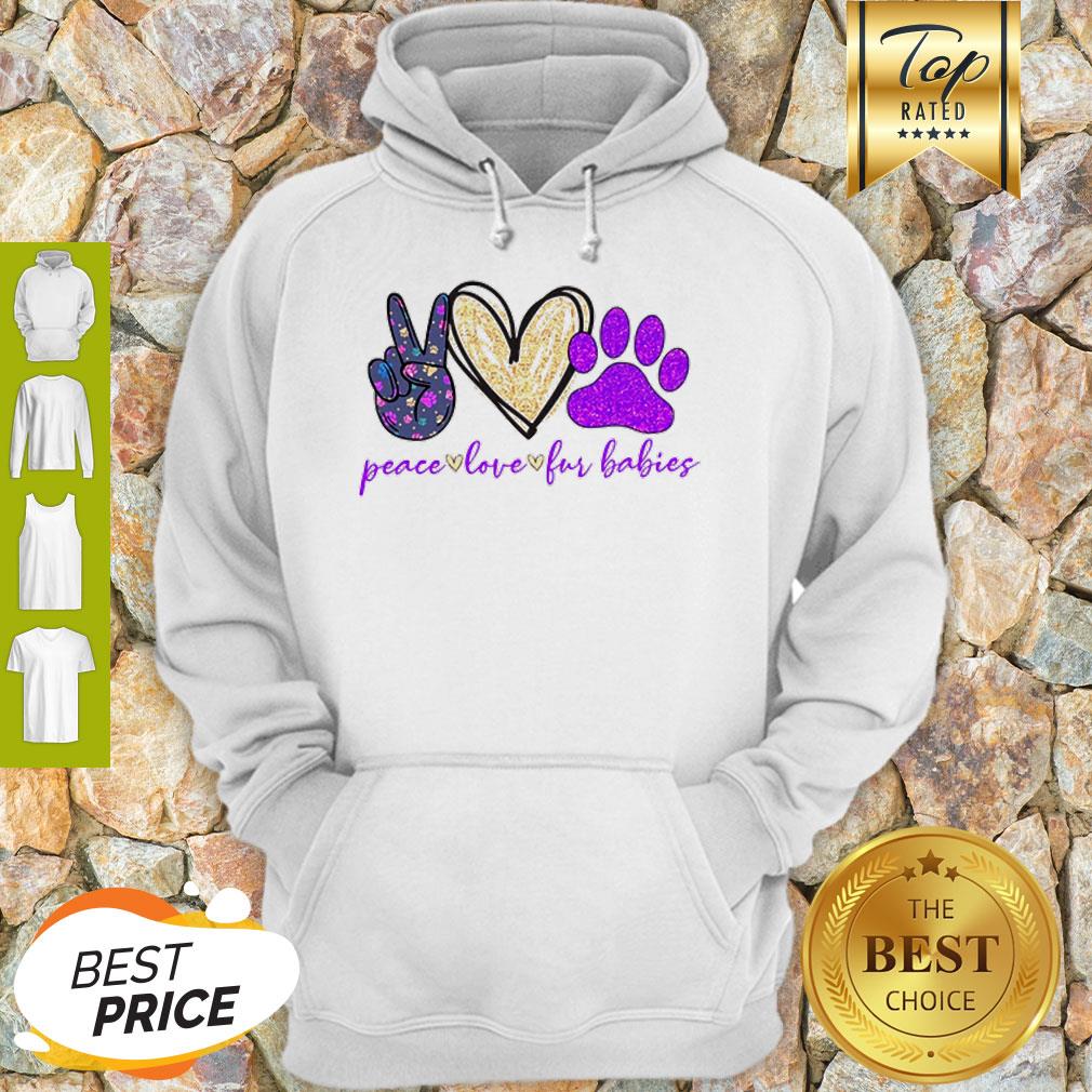 Beautiful Peace Love Fur Babies Shirt - Image 2