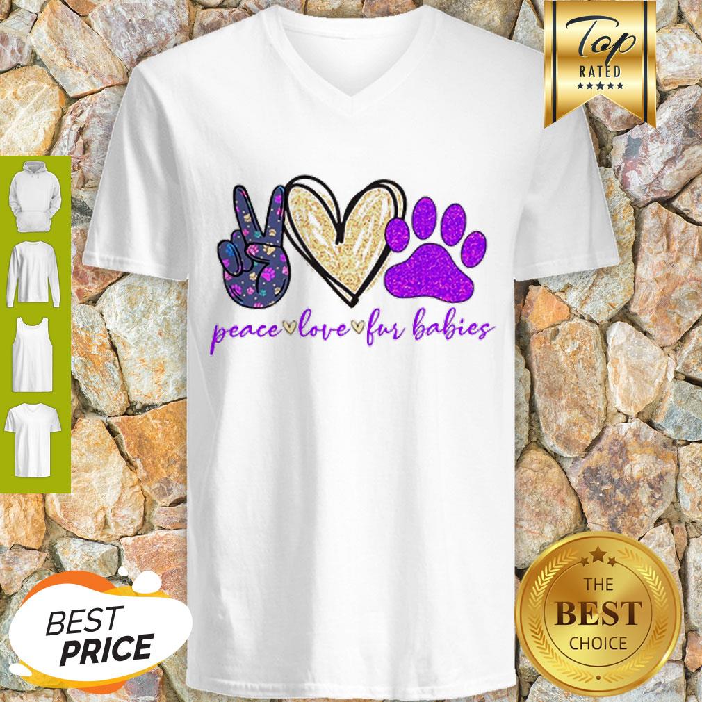 Beautiful Peace Love Fur Babies Shirt - Image 3