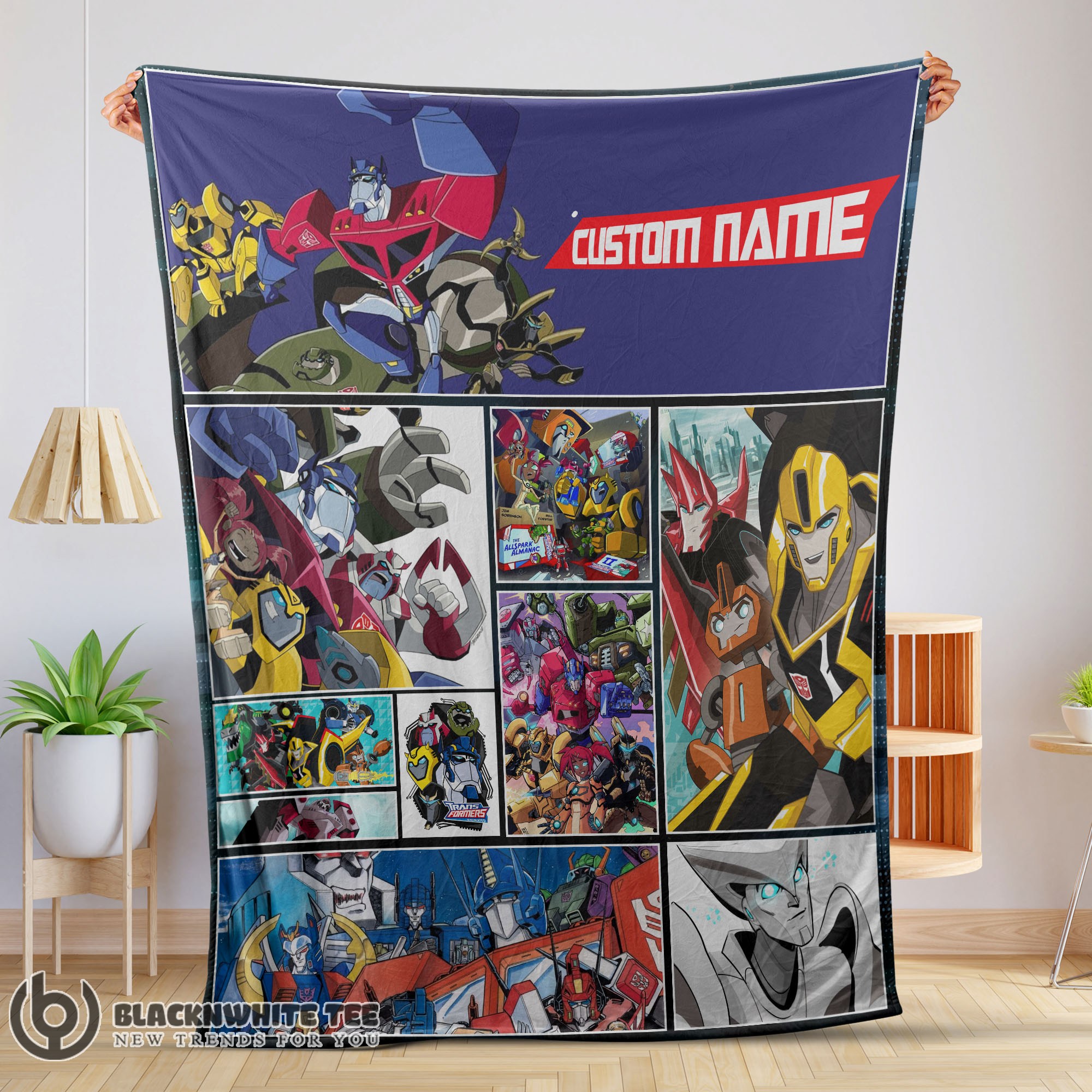 Official Premium Transformers Animated Characters Blanket Fleece Customized Blanket