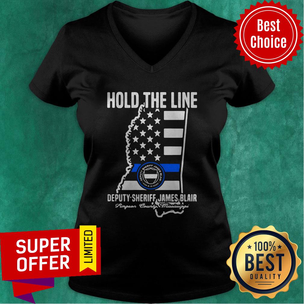 Awesome Hold The Line Deputy Sheriff James Blair Shirt - Image 4