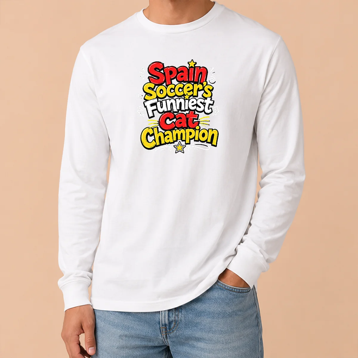 Top Nice Spain Soccer Cat Champion Funny Meme Doodle Shirt - Image 6