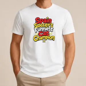 Top Nice Spain Soccer Cat Champion Funny Meme Doodle Shirt