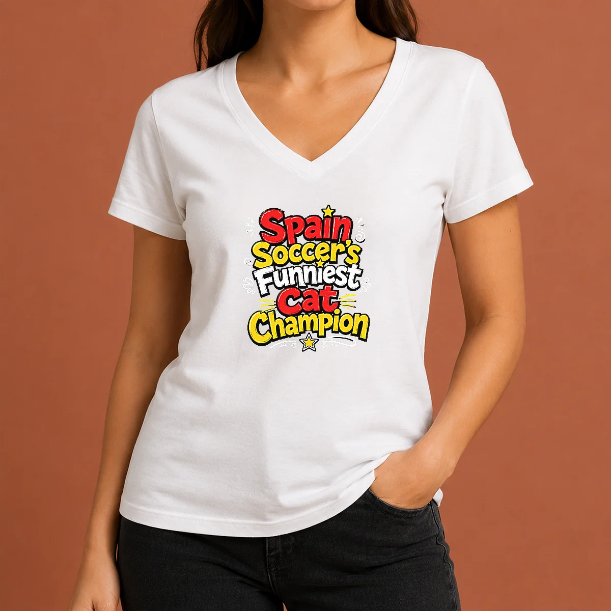 Top Nice Spain Soccer Cat Champion Funny Meme Doodle Shirt - Image 2