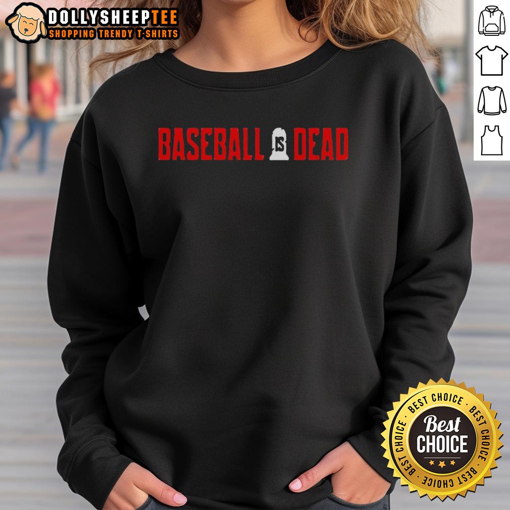 Awesome 2026 Baseball Is Dead Logo Black T-Shirt - Image 5