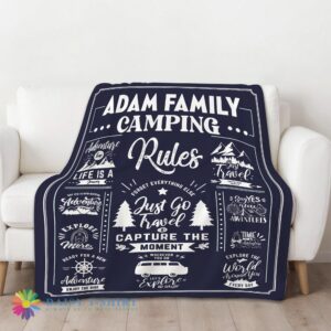 Alternative view of Perfect Awesome Family Camping Rulers Capture The Moment Blanket Fleece Customized Blanket