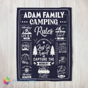 Perfect Awesome Family Camping Rulers Capture The Moment Blanket Fleece Customized Blanket