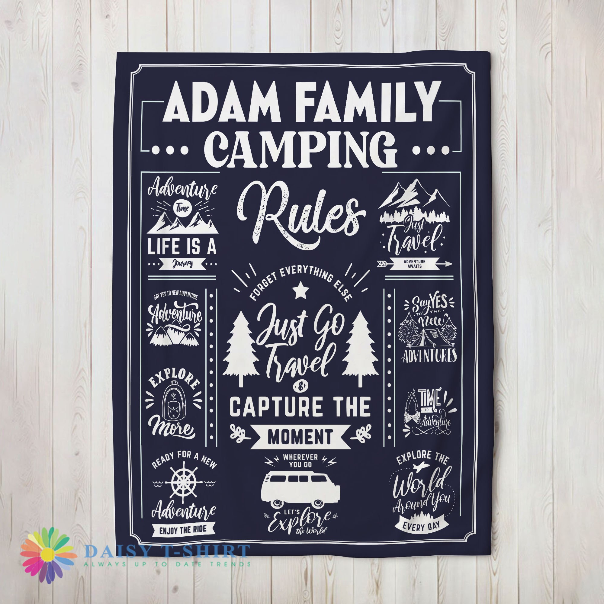 Perfect Awesome Family Camping Rulers Capture The Moment Blanket Fleece Customized Blanket