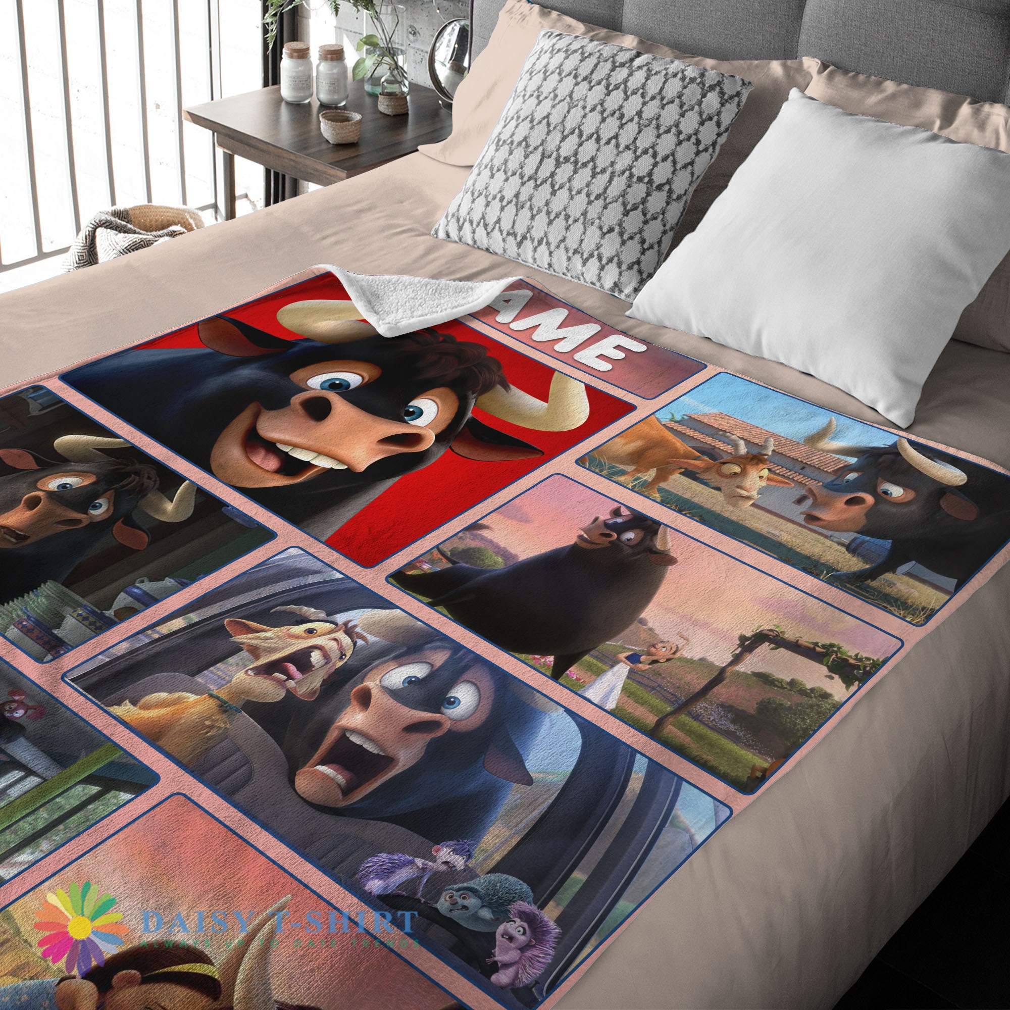 Perfect Top Ferdinand And Friends The Gentle Bull's Journey Blanket Fleece Customized Blanket - Image 3