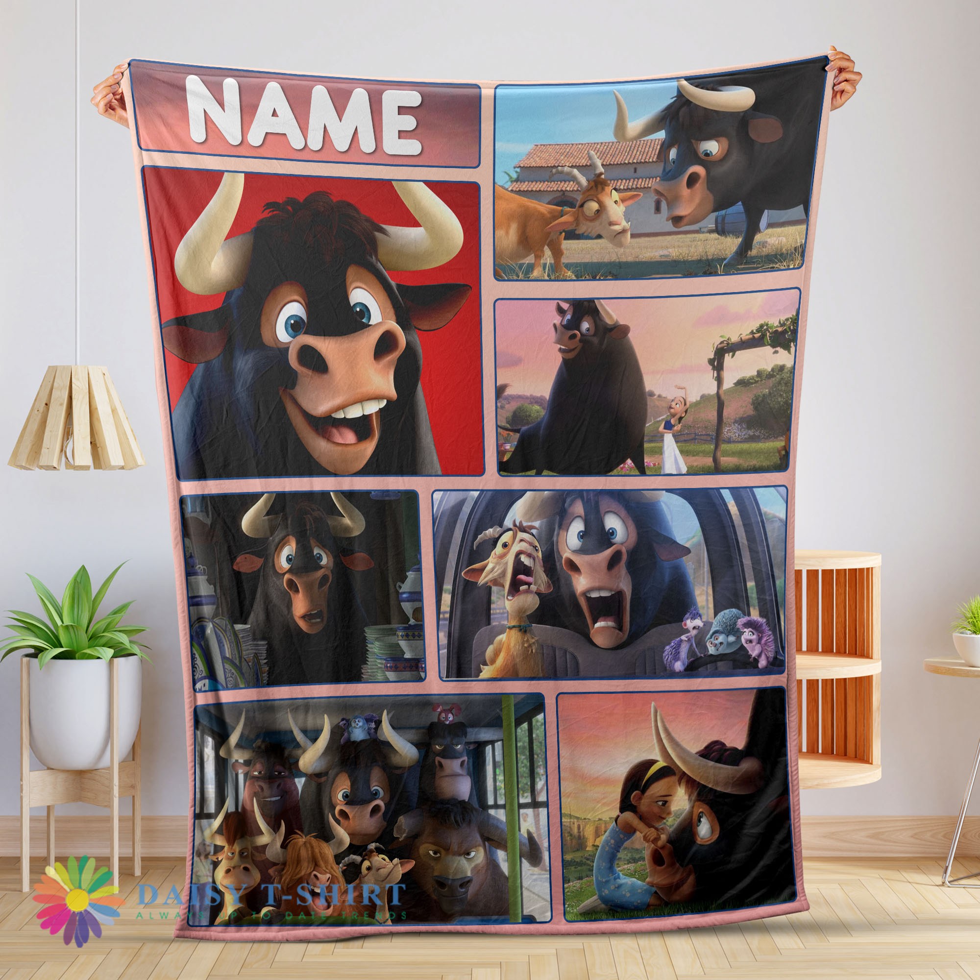 Perfect Top Ferdinand And Friends The Gentle Bull's Journey Blanket Fleece Customized Blanket